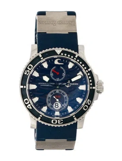 Pre-owned Ulysse Nardin Maxi Marine Diver Blue Surf Watch In Multi