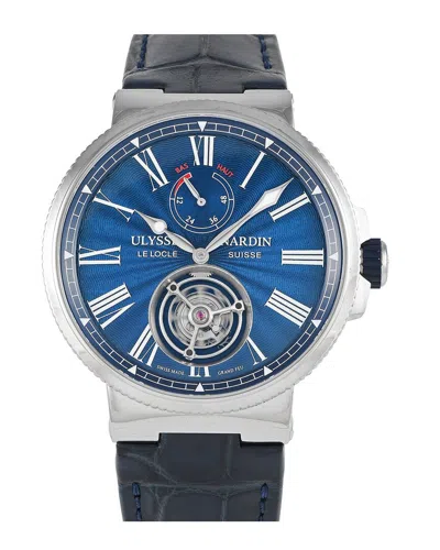 Ulysse Nardin Men's Marine Watch (authentic ) In Blue