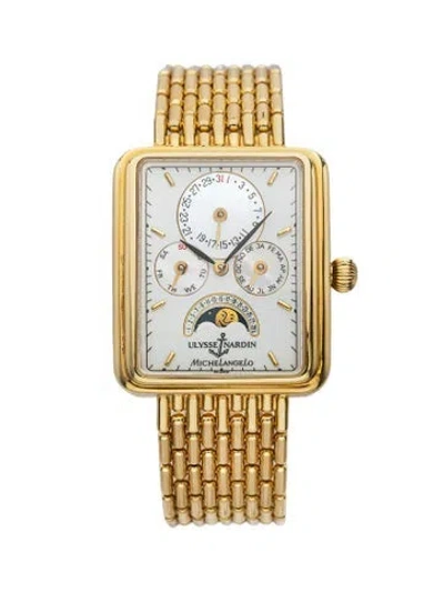 Pre-owned Ulysse Nardin Michelangelo Triple Calendar Watch, 33mm In Multi