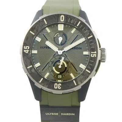 Pre-owned Ulysse Nardin Nardin Diver Net Ops Khaki Green Watch In Multicolor