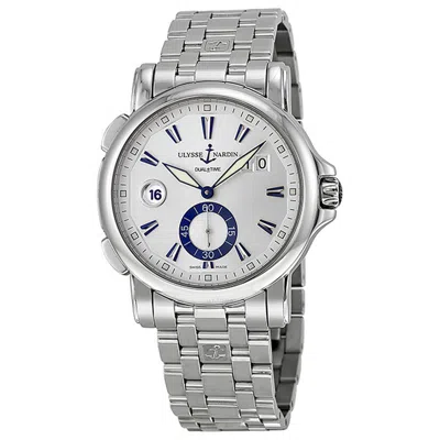 Ulysse Nardin Gmt Big Date Automatic Silver Dial Men's Watch 243-55-7/91 In Metallic