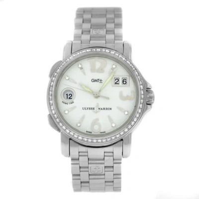 Ulysse Nardin San Marco Automatic Diamond Men's Watch 223-22 Gmt In Mop / Mother Of Pearl