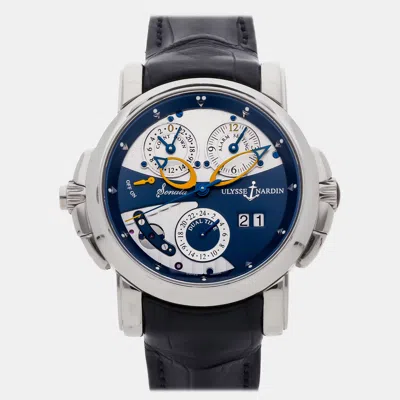 Pre-owned Ulysse Nardin Classico Sonata Cathedral Dual Time 670-88/213 In Blue