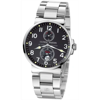 Ulysse Nardin E Maxi Marine Chronometer Black Dial Stainless Steel Men's Watch 263-66-7-62