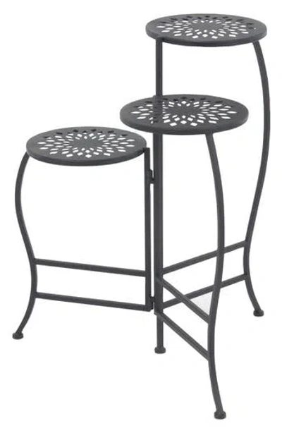 Uma 3-tier Iron Plant Stand In Transparent