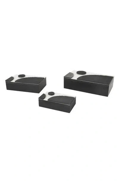 Uma 3-piece Jewelry Box Set In Black