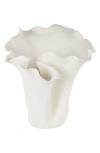 Uma Abstract Ceramic Vase In White