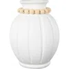 Uma Beaded Vase In White