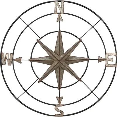 Uma Compass Wall Decor In Metallic