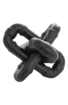 Uma Contemporary Chain Link Statue In Black