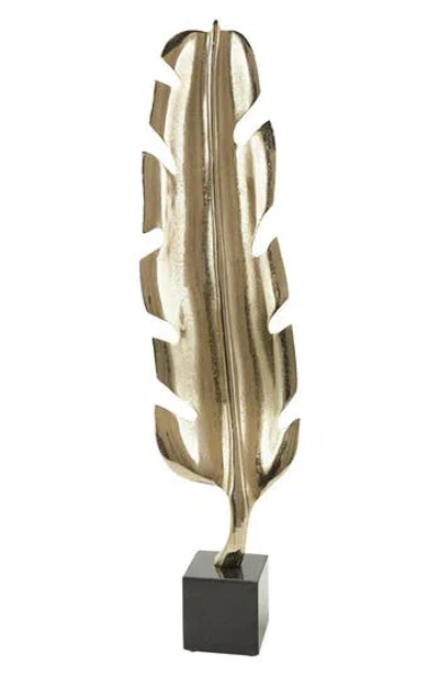 Uma Contemporary Leaf Statue In Gold