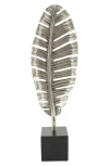 Uma Contemporary Leaf Statue In Silver