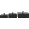 Uma Contemporary Set Of 3 Decorative Marble Boxes In Black
