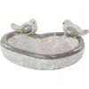 Uma Country Polystone Bird Heart Bowl In Gray