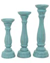 Uma Enterprises Set Of 3 Distressed Decorative Candle Holders