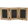 Uma Farmhouse 4" X 6" Tri-fold Picture Frame In Gold