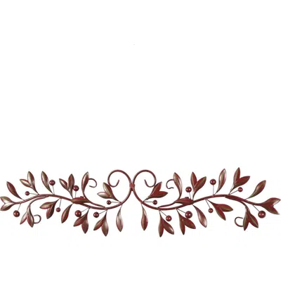 Uma Filigree Leaf Wall Decor In Red