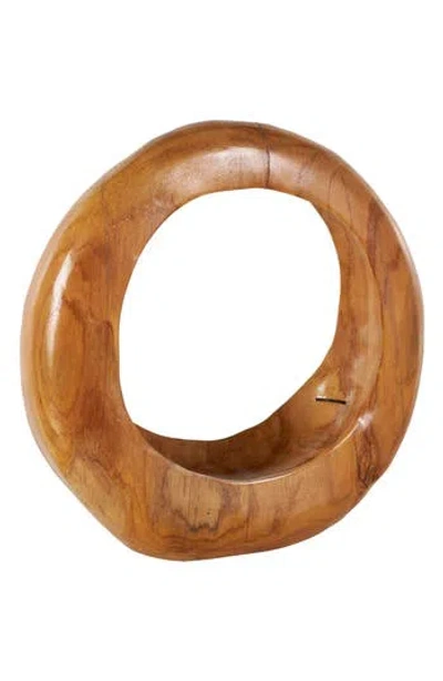 Uma Grained Sculpture In Brown