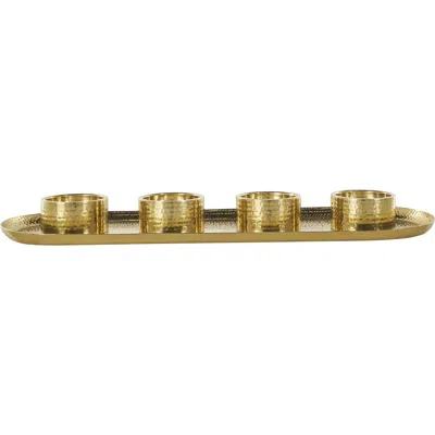 Uma Hammered Candelabra In Gold