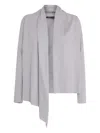 Uma | Raquel Blay Draped-collar Cotton Jacket In Gray