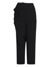 Uma | Raquel Blay Draped Drop-crotch Design Trousers In Black