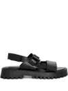 Uma | Raquel Blay Estátua Double-strap Platform Sandals In Black