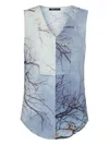 Uma | Raquel Blay Tree-print Sleeveless Top In Blue