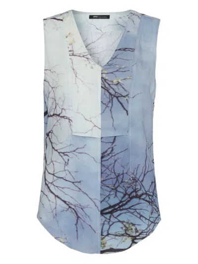 Uma | Raquel Blay Tree-print Sleeveless Top In Blue