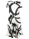 Uma Raquel Davidowicz Abstract-pattern Draped Dress In White