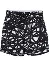 Uma Raquel Davidowicz Sportshorts Mit Abstraktem Print In Schwarz