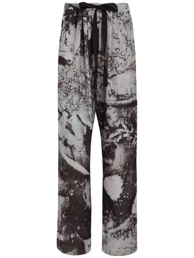 Uma Raquel Davidowicz Abstract-print Trousers In Grey