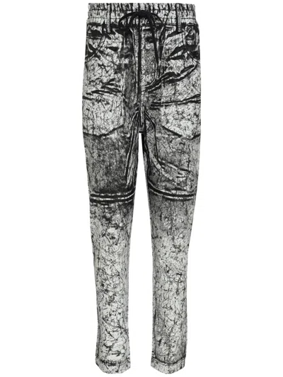 Uma Raquel Davidowicz Abstract-print Trousers In White