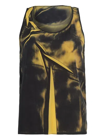 Uma Raquel Davidowicz Almanac Abstract-print Tank Top In Yellow