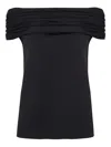 Uma Raquel Davidowicz Ancora Draped Cowl-neck Top In Black