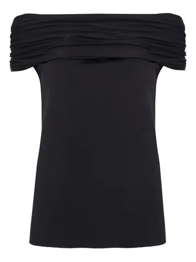 Uma Raquel Davidowicz Ancora Draped Cowl-neck Top In Black