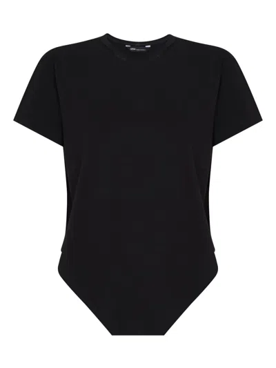 Uma Raquel Davidowicz Armadura Curved Hemline Top In Black