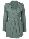 Uma Raquel Davidowicz Asymmetric Modal-blend Jacket In Green