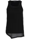Uma Raquel Davidowicz Asymmetric Open-knit Tank Top In Black