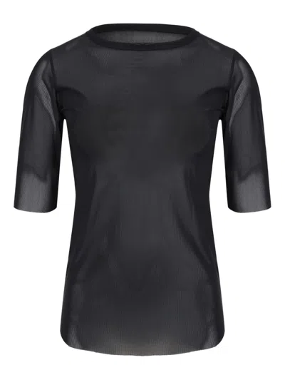 Uma Raquel Davidowicz Award Sheer-paneled Top In Black