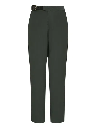 Uma Raquel Davidowicz Belted Trousers In Green