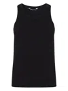 Uma Raquel Davidowicz Cotton-blend Tank Top In Black