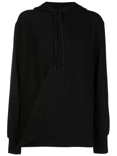 Uma Raquel Davidowicz Cotton Long-sleeved Hoodie In Black