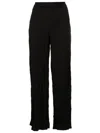 Uma Raquel Davidowicz Crinkled-finish High-waisted Trousers In Black