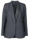 Uma Raquel Davidowicz Crinkled Shawl-lapels Blazer In Black