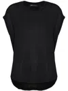 Uma Raquel Davidowicz Curved-hem Short-sleeved T-shirt In Black