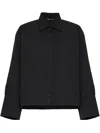 Uma Raquel Davidowicz Deconstructed-sleeve Button-up Shirt In Black