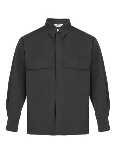 Uma Raquel Davidowicz Double-pocket Cotton Shirt In Black