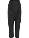Uma Raquel Davidowicz Drape-effect Cropped Trousers