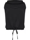 Uma Raquel Davidowicz Drape-neck Short-sleeved Top In ブラック
