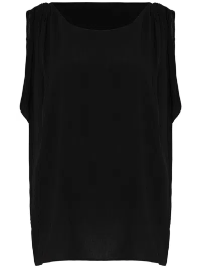 Uma Raquel Davidowicz Draped-detail Top In Black